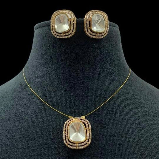 Moissanite Invisible Chain Necklace Set