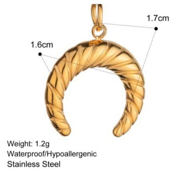 Crescent Gold Pendant Only