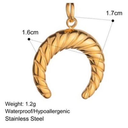 Crescent Gold Pendant Only