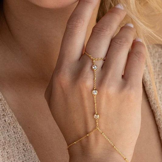 Diamond Bezel Hand Chain